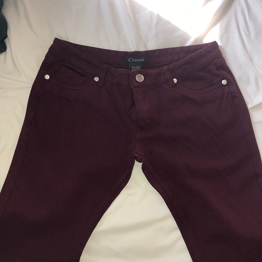 Maroon jeggings